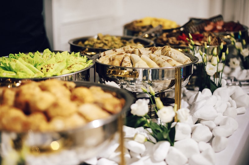 Mesa de buffet montada